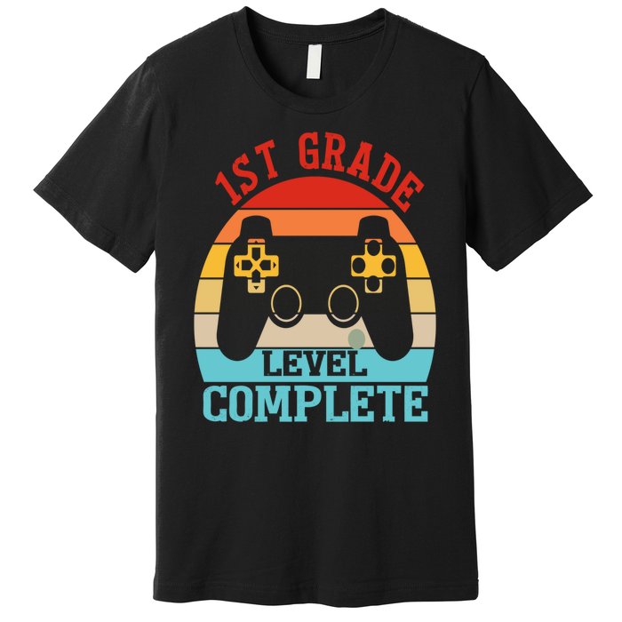 1st Grade Level Complete Last Day Of School Graduation Premium T-Shirt