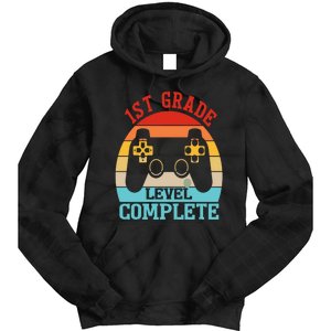 1st Grade Level Complete Last Day Of School Graduation Tie Dye Hoodie