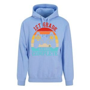 1st Grade Level Complete Last Day Of School Graduation Unisex Surf Hoodie