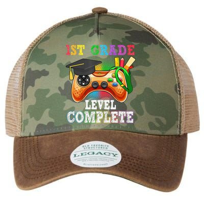 1St Grade Level Complete Last Day Of School Graduation Legacy Tie Dye Trucker Hat