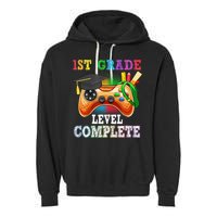 1St Grade Level Complete Last Day Of School Graduation Garment-Dyed Fleece Hoodie