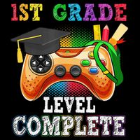 1St Grade Level Complete Last Day Of School Graduation Flexfit Unipanel Trucker Cap
