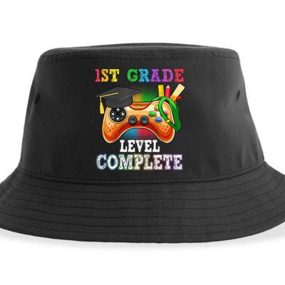 1St Grade Level Complete Last Day Of School Graduation Sustainable Bucket Hat
