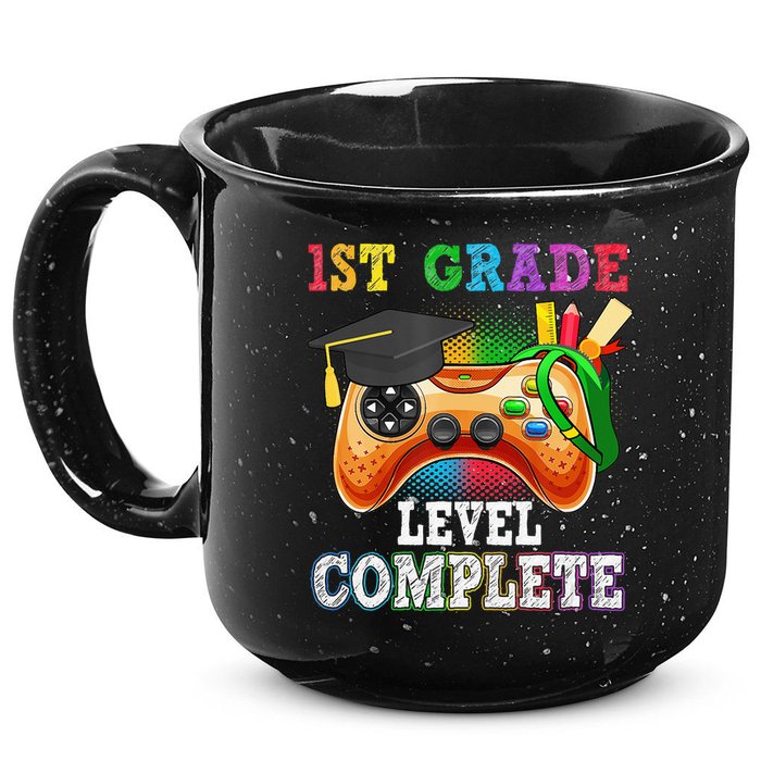 1St Grade Level Complete Last Day Of School Graduation 15oz Campfire Ceramic Mug