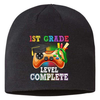 1St Grade Level Complete Last Day Of School Graduation Sustainable Beanie