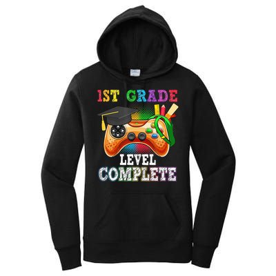 1St Grade Level Complete Last Day Of School Graduation Women's Pullover Hoodie