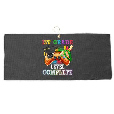 1St Grade Level Complete Last Day Of School Graduation Large Microfiber Waffle Golf Towel