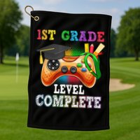 1St Grade Level Complete Last Day Of School Graduation Golf Towel