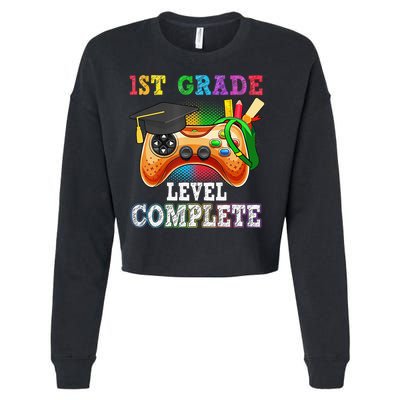 1St Grade Level Complete Last Day Of School Graduation Cropped Pullover Crew