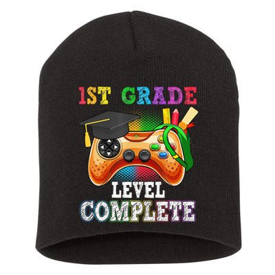 1St Grade Level Complete Last Day Of School Graduation Short Acrylic Beanie