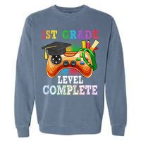 1St Grade Level Complete Last Day Of School Graduation Garment-Dyed Sweatshirt