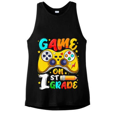 1St Grade Level Unlocked Game On 1St Grade Back To School Ladies PosiCharge Tri-Blend Wicking Tank