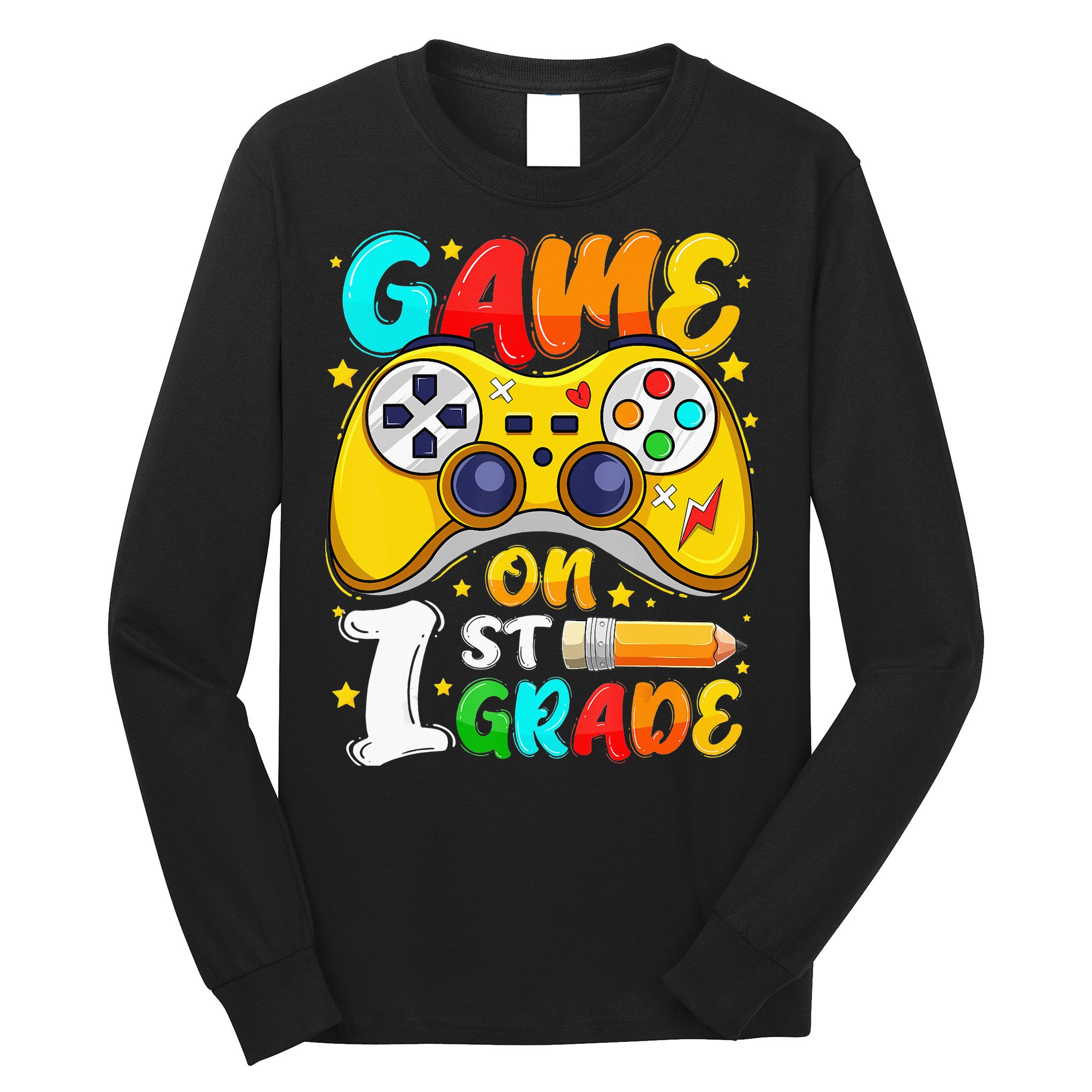 1St Grade Level Unlocked Game On 1St Grade Back To School Long Sleeve Shirt