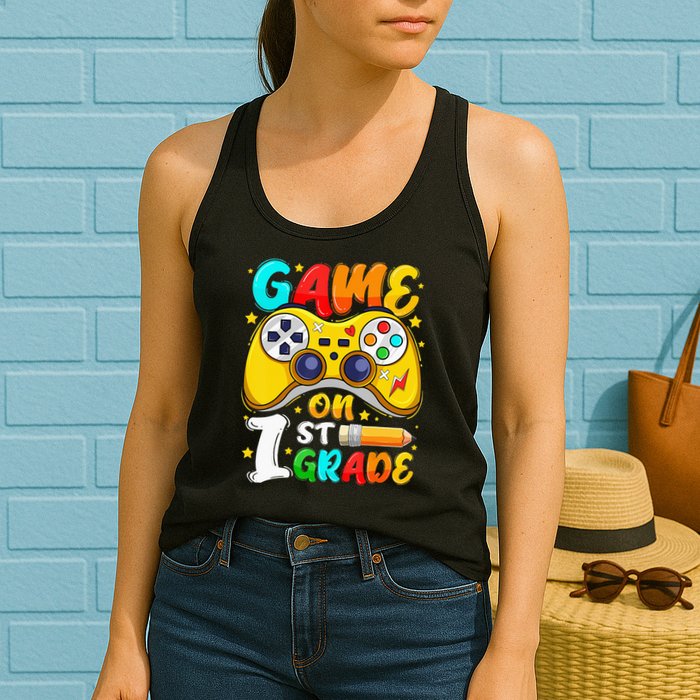 1St Grade Level Unlocked Game On 1St Grade Back To School Womens Tank Top