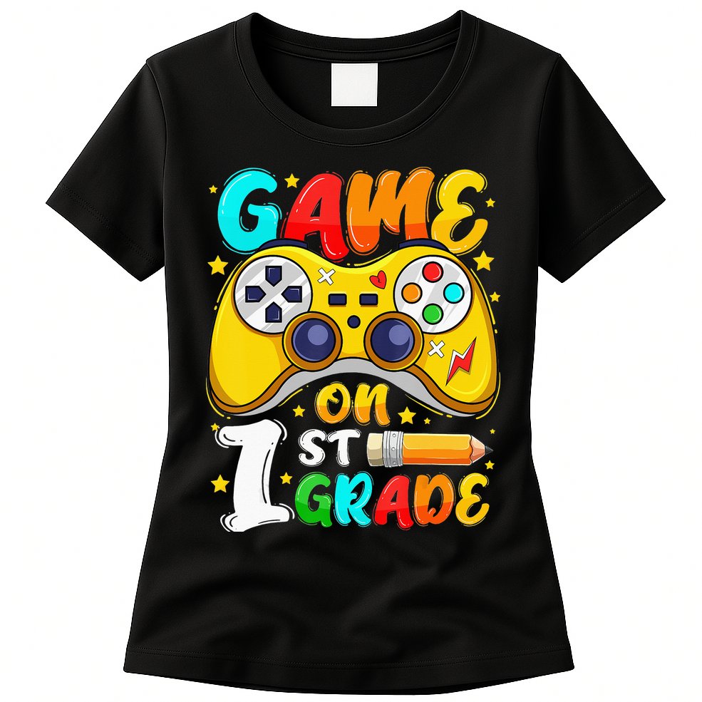 1St Grade Level Unlocked Game On 1St Grade Back To School Womens T-Shirt