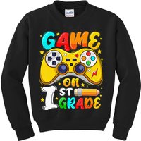 1St Grade Level Unlocked Game On 1St Grade Back To School Kids Sweatshirt