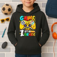 1St Grade Level Unlocked Game On 1St Grade Back To School Kids Hoodie