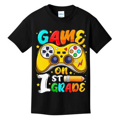 1St Grade Level Unlocked Game On 1St Grade Back To School Kids T-Shirt