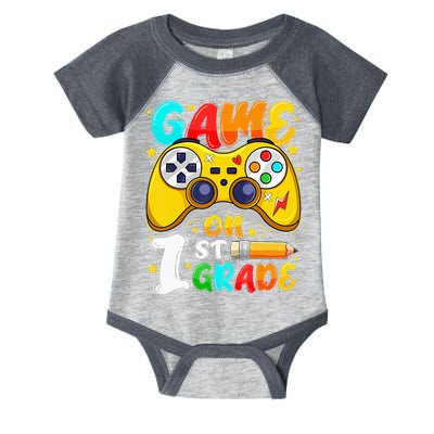 1St Grade Level Unlocked Game On 1St Grade Back To School Infant Baby Jersey Bodysuit