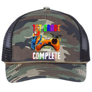 1th Grade Level Complete Last Day Of School Graduation Retro Rope Trucker Hat Cap