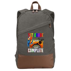 1th Grade Level Complete Last Day Of School Graduation Cotton Canvas Backpack