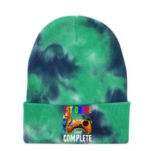 1th Grade Level Complete Last Day Of School Graduation Tie Dye 12in Knit Beanie