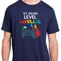 1st Grade Level Complete Gaming Boy Last Day Of School Gamer Adult ChromaSoft Performance T-Shirt