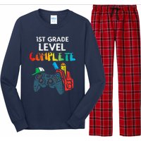 1st Grade Level Complete Gaming Boy Last Day Of School Gamer Long Sleeve Pajama Set