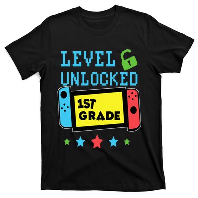 1st Grade Level Unlocked Gamer First Day Of School T-Shirt