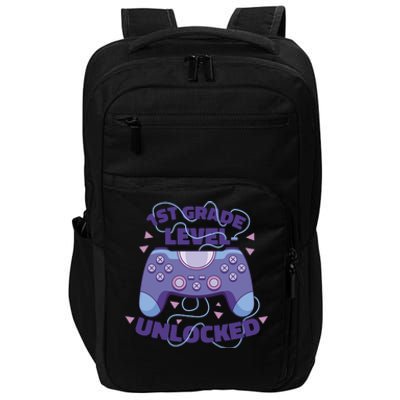 1st Grade Level Unlocked Back To School Gamer Impact Tech Backpack