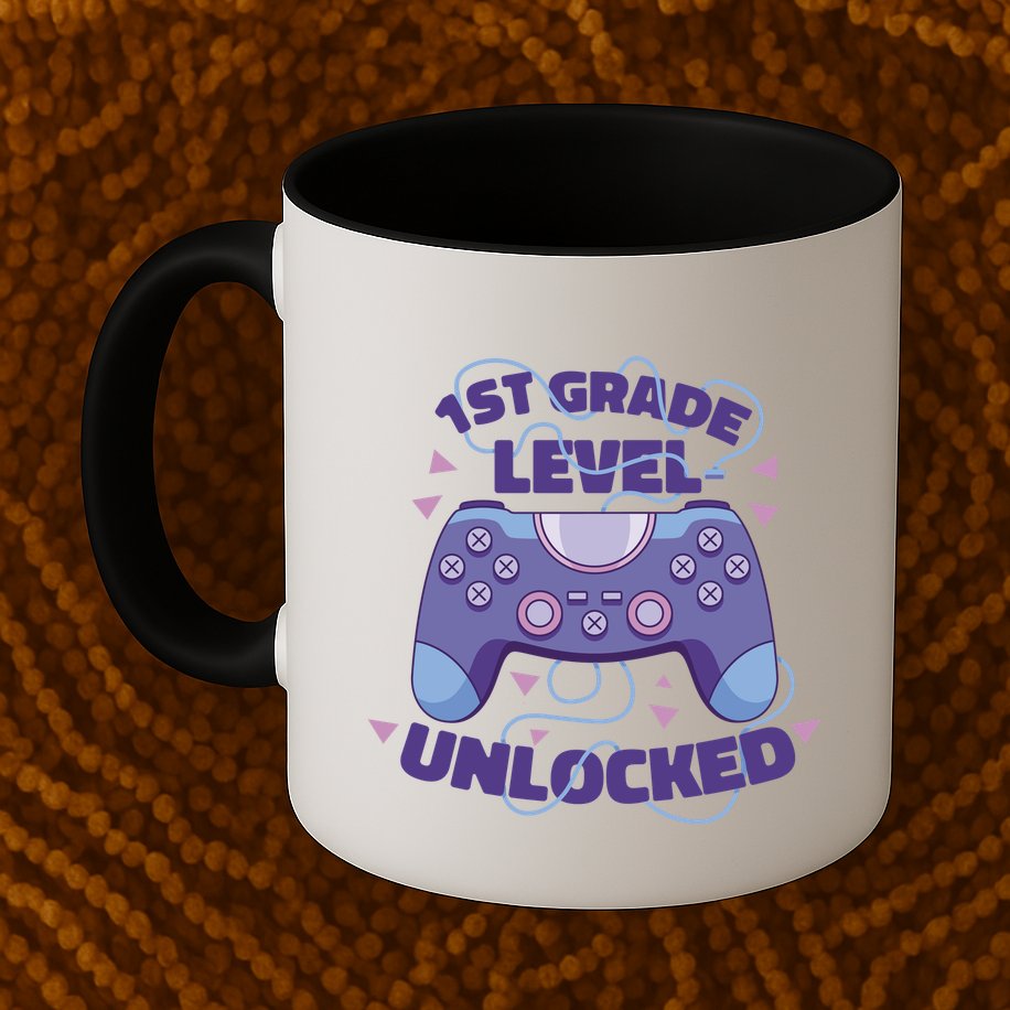 1st Grade Level Unlocked Back To School Gamer Mug