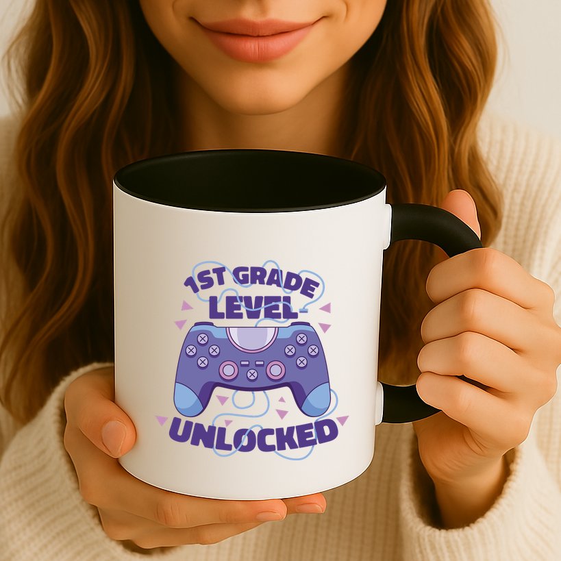 1st Grade Level Unlocked Back To School Gamer Mug