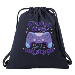 1st Grade Level Unlocked Back To School Gamer Drawstring Bag