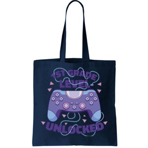 1st Grade Level Unlocked Back To School Gamer Tote Bag