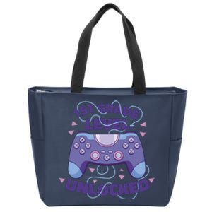 1st Grade Level Unlocked Back To School Gamer Zip Tote Bag