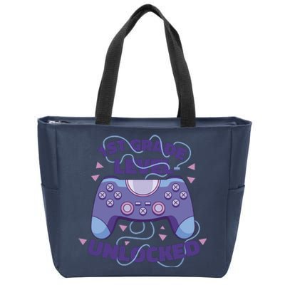 1st Grade Level Unlocked Back To School Gamer Zip Tote Bag