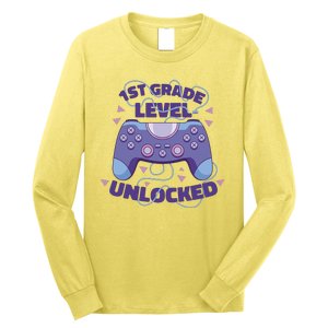 1st Grade Level Unlocked Back To School Gamer Long Sleeve Shirt