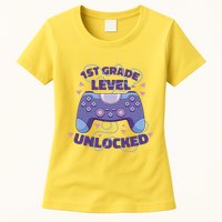 1st Grade Level Unlocked Back To School Gamer Womens T-Shirt