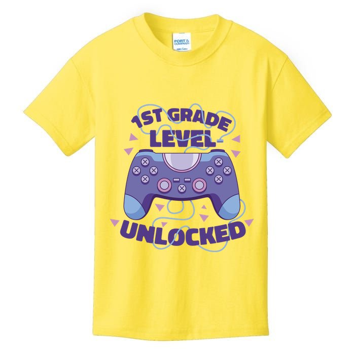 1st Grade Level Unlocked Back To School Gamer Kids T-Shirt