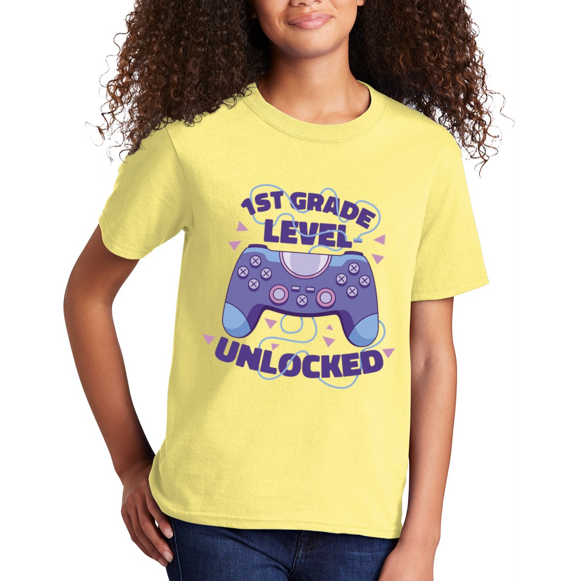 1st Grade Level Unlocked Back To School Gamer Kids T-Shirt