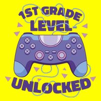 1st Grade Level Unlocked Back To School Gamer Kids T-Shirt