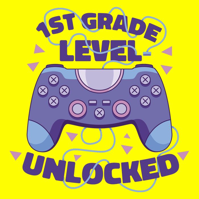 1st Grade Level Unlocked Back To School Gamer Kids T-Shirt