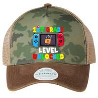 1st Grade Level Unlocked Back To School First Day Gamer Boy Legacy Tie Dye Trucker Hat