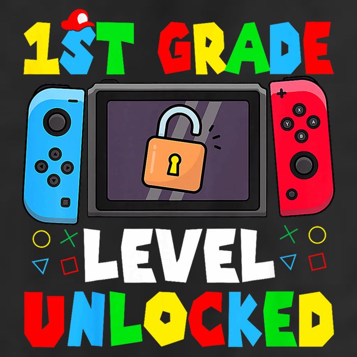 1st Grade Level Unlocked Back To School First Day Gamer Boy Cool Comfort Performance Bucket Hat