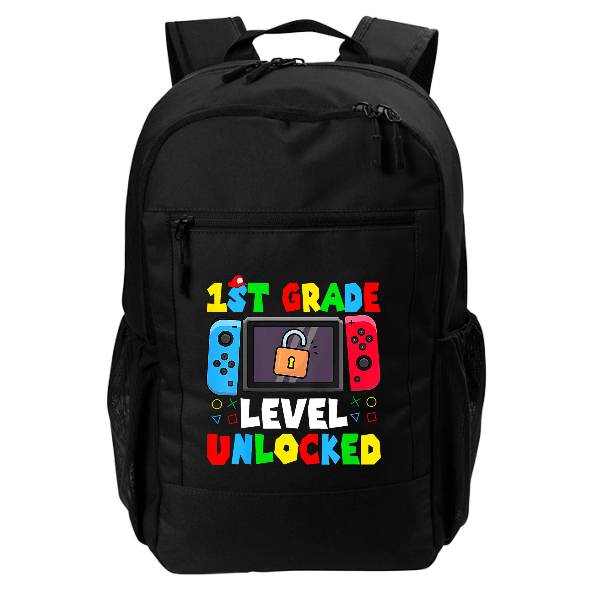 1st Grade Level Unlocked Back To School First Day Gamer Boy Backpack