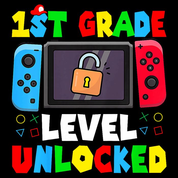 1st Grade Level Unlocked Back To School First Day Gamer Boy Sustainable Bucket Hat