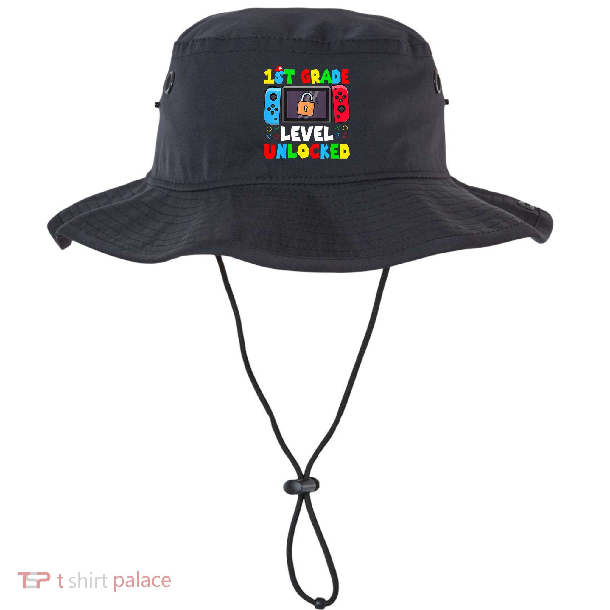 1st Grade Level Unlocked Back To School First Day Gamer Boy Bucket Hat