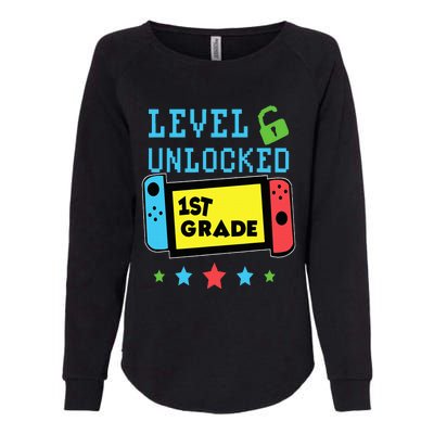 1st Grade Level Unlocked Gamer First Day Of School Womens California Wash Sweatshirt