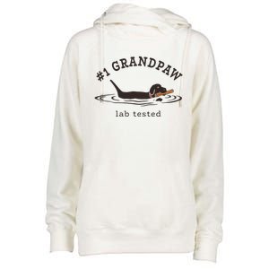 1 Grandpaw Lab Tested Pun Labrador Retriever Grandpa Womens Funnel Neck Pullover Hood