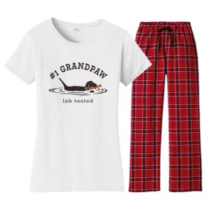 1 Grandpaw Lab Tested Pun Labrador Retriever Grandpa Women's Flannel Pajama Set